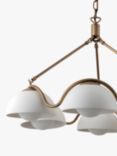 lights&lamps Waverly 6 Light Ceiling Light, Brass/Opal