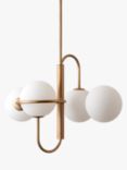 lights&lamps Decora 4 Light Pendant Ceiling Light, Aged Brass