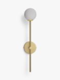 lights&lamps Chelso Single Arm Wall Light, Brass/Opal