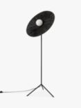 lights&lamps Ridotti Raffia Floor Lamp, Black