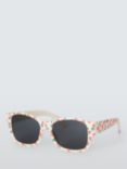 John Lewis Baby Ditsy Orange Sunglasses, Off White