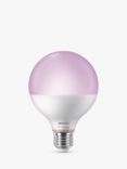 Philips Smart LED 11W G95 E27 RGB Globe Bulb Connected by WiZ, Frosted
