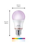 Philips Smart LED 8.5W E27 Dimmable Warm-to-Cool Light Bulb Connected by WiZ, Pack of 2, Frosted