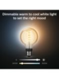 Philips Hue White Ambiance 40W LED E27 Classic Bulb Single Filament Dimmable Smart Bulb with Bluetooth