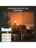 Philips Hue White Ambiance 4.6W E14 LED Single Filament Dimmable Smart Bulb with Bluetooth