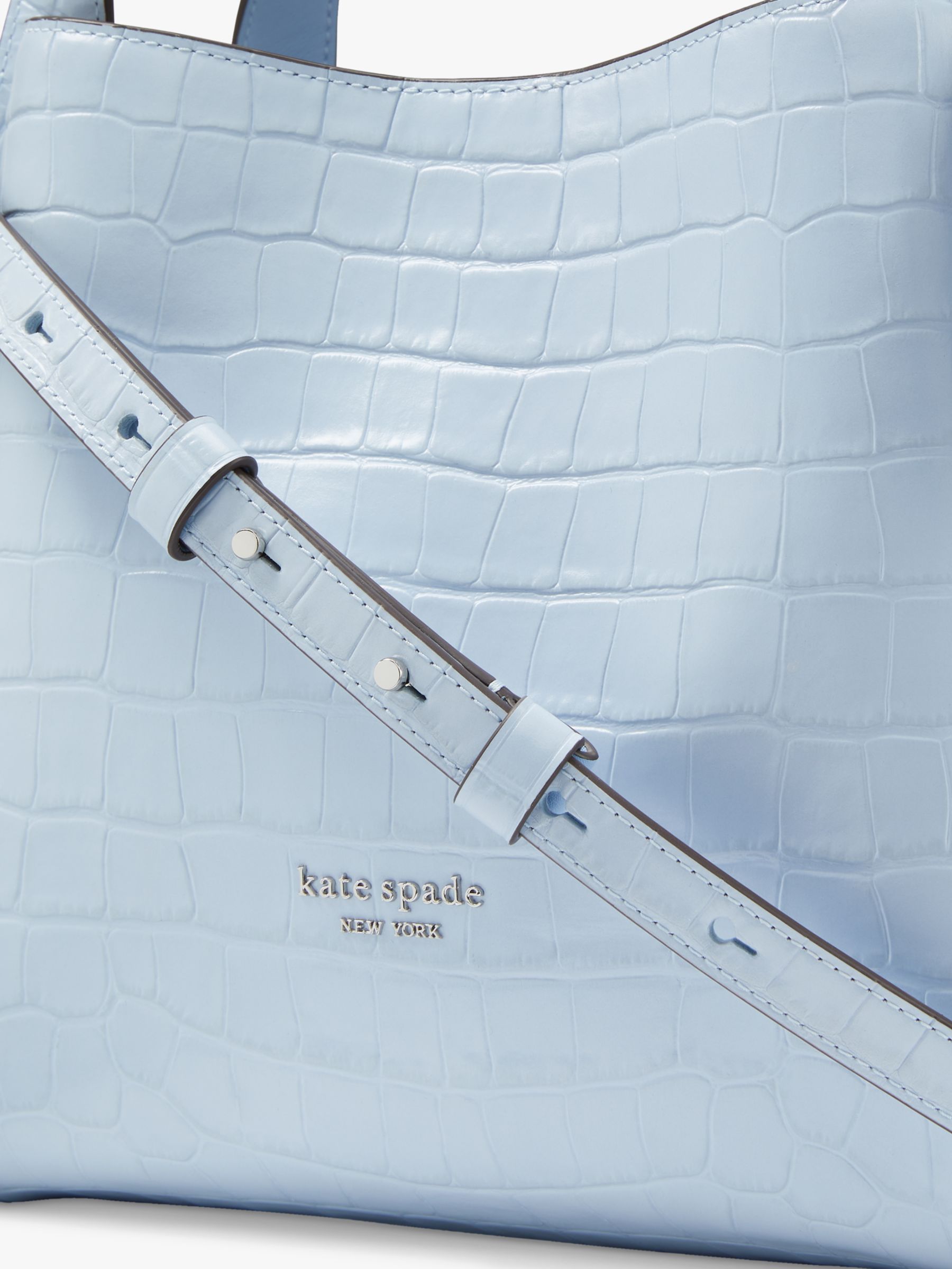 Buy kate spade new york Knott Croc Leather Cross Body Bag, North Star Online at johnlewis.com
