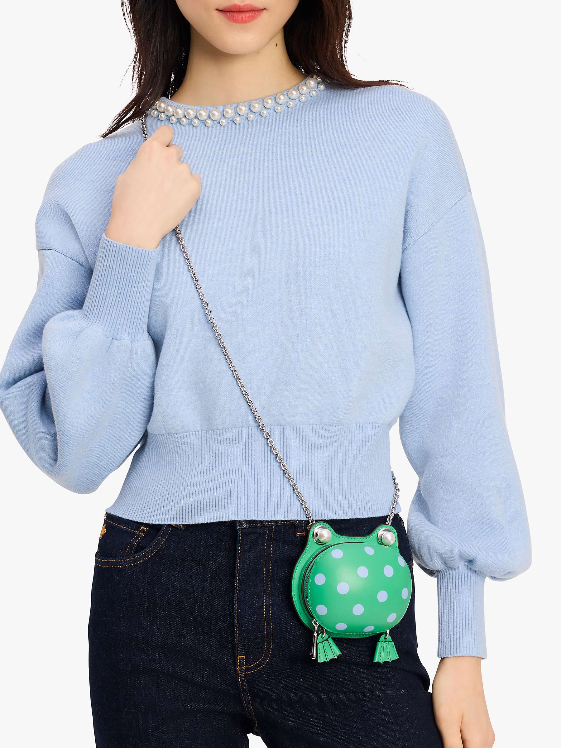 Buy kate spade new york Lily Frog Leather Cross Body Bag, Candy Grass Online at johnlewis.com