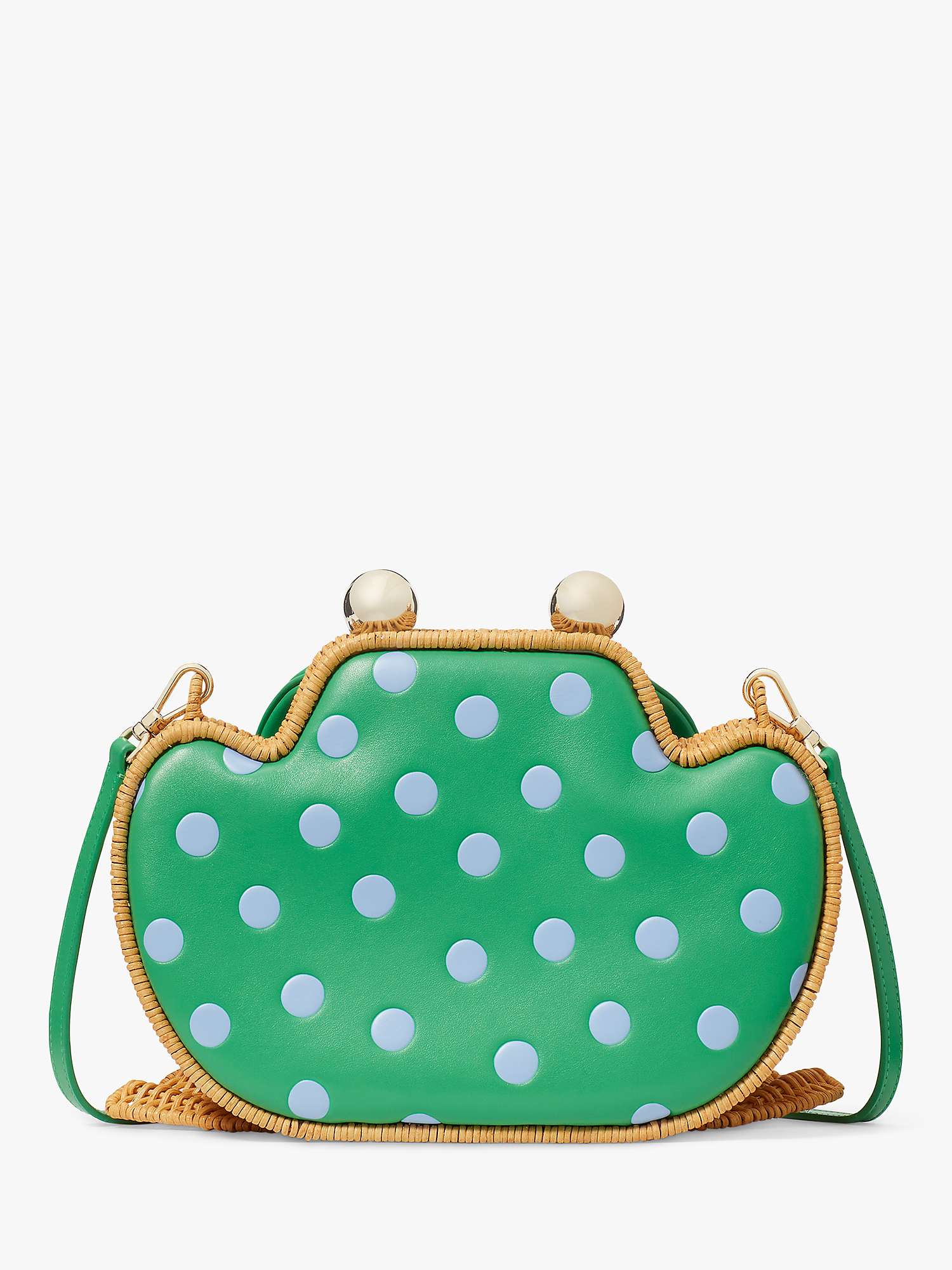Buy kate spade new york Lily Frog Rattan Leather Blend Cross Body Bag, Candy Grass/Multi Online at johnlewis.com