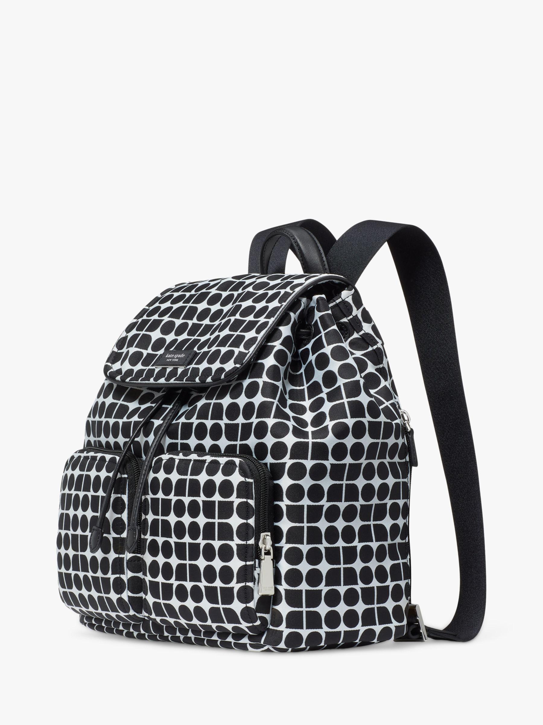 Buy kate spade new york Noel Geometric Print Backpack, Black/White Online at johnlewis.com