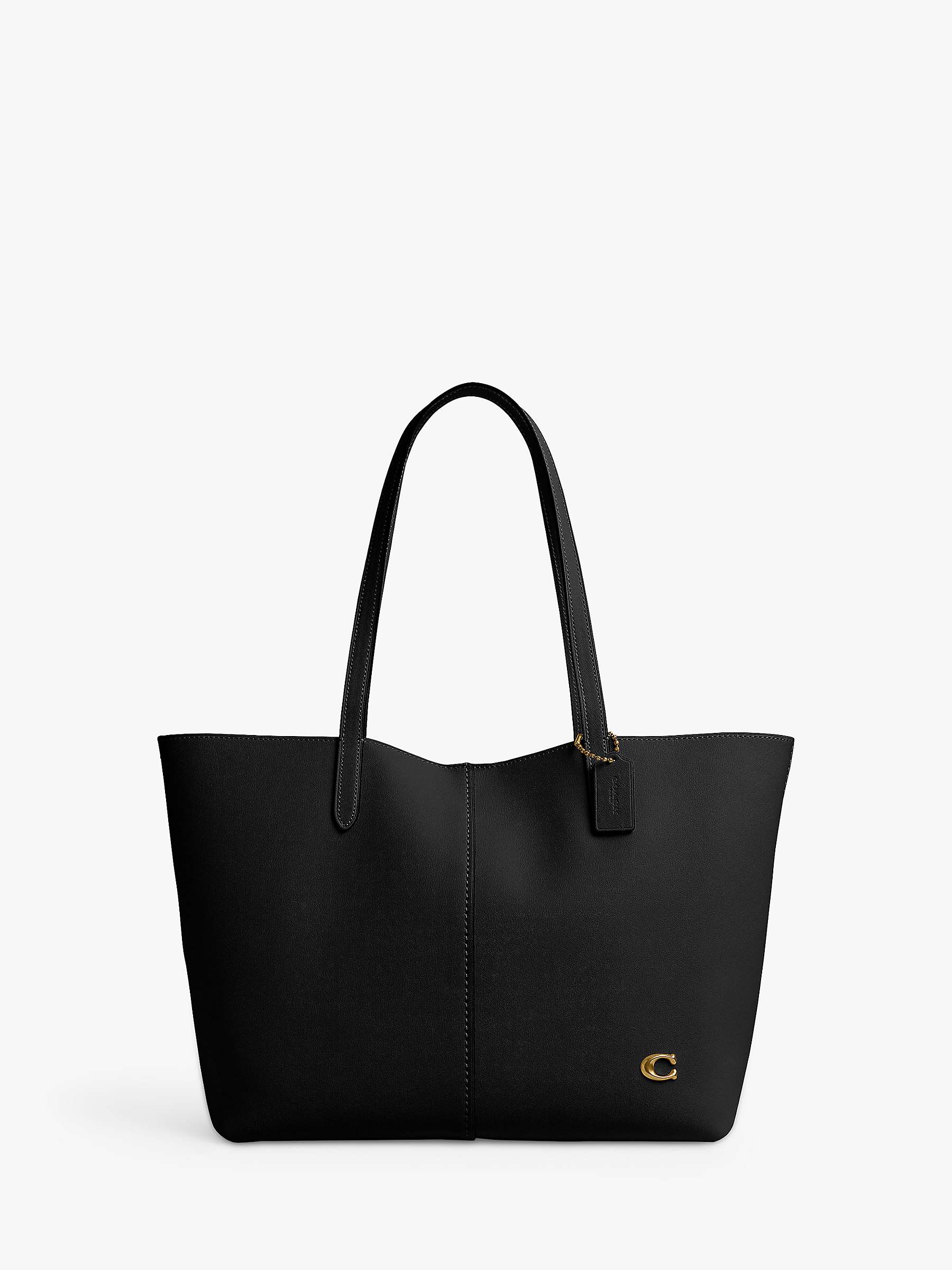Buy Coach North 32 Leather Tote Bag, Black Online at johnlewis.com