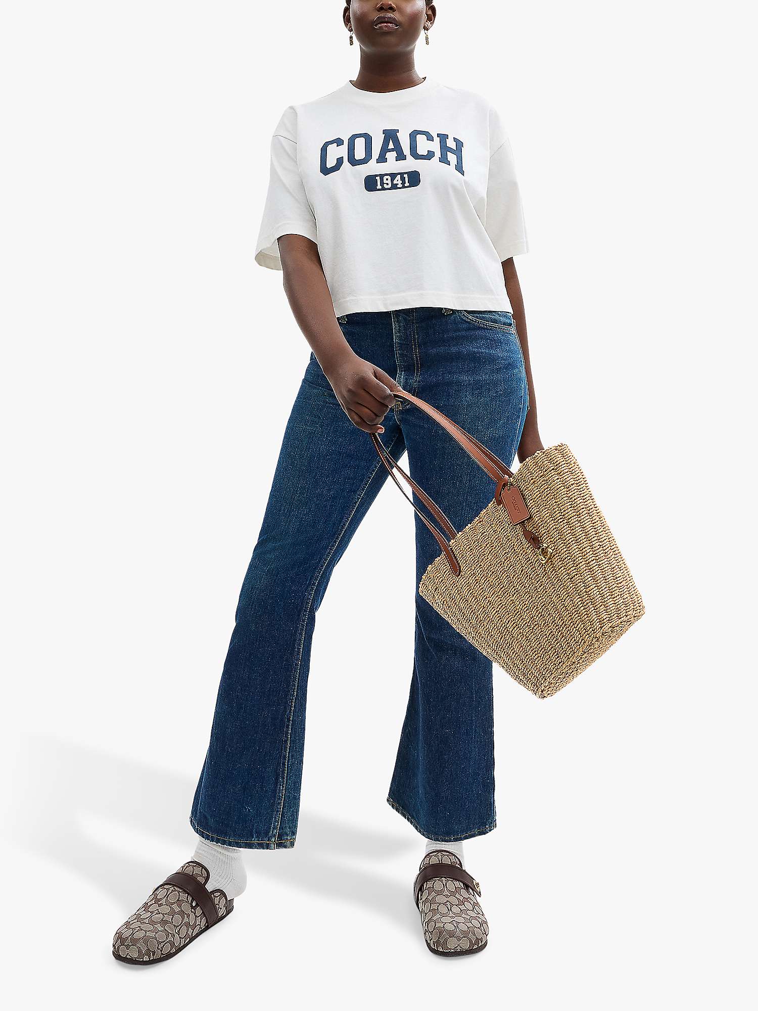 Buy Coach Small Straw Tote Bag Online at johnlewis.com