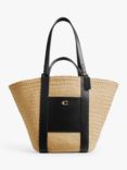 Coach Large Straw Tote Bag, Natural