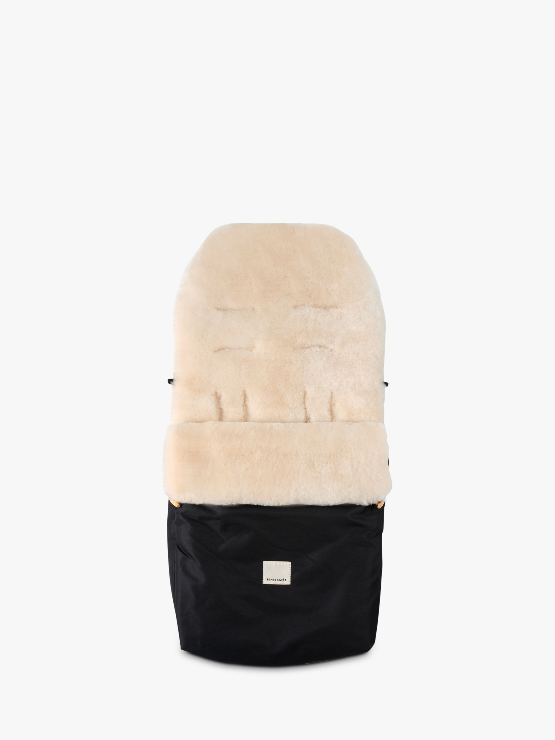 BINIBAMBA Sheepskin Pram Puff Footmuff, Milk