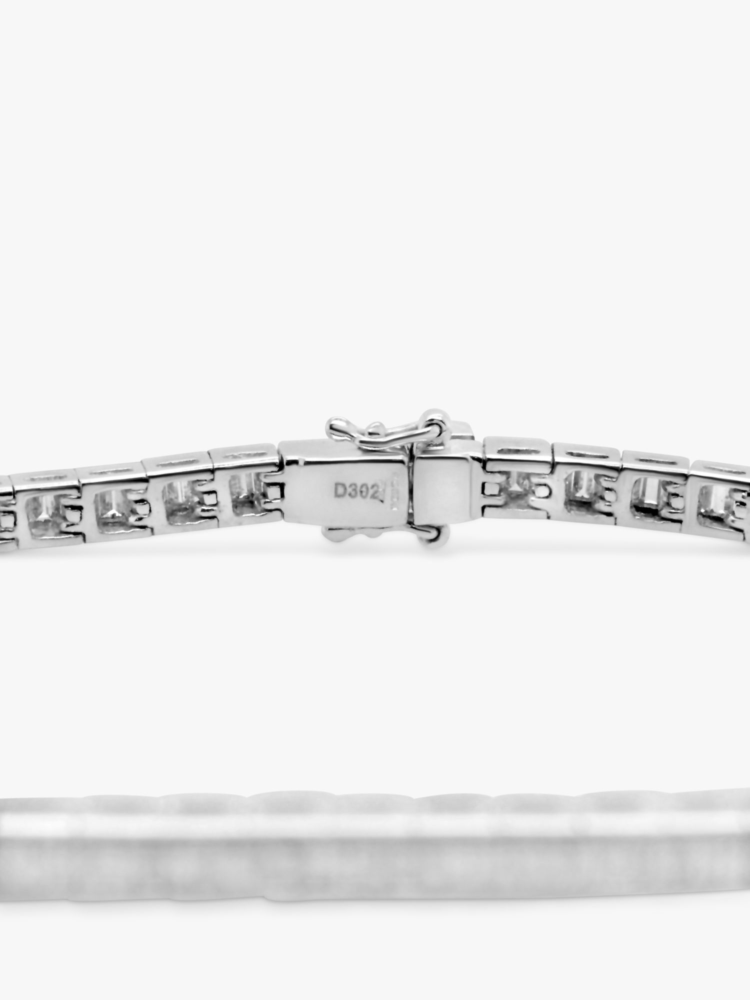 Buy Milton & Humble Jewellery Second Hand Baguette Cut Diamond Tennis Bracelet, Dated London 2003 Online at johnlewis.com