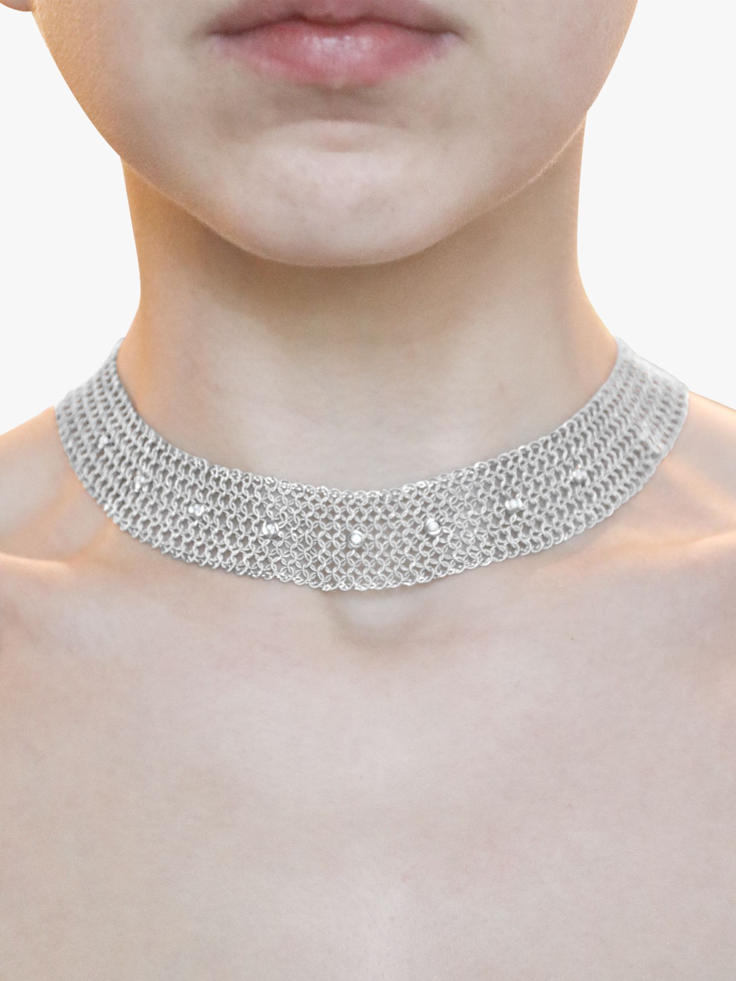 Buy Milton & Humble Jewellery Second Hand 18ct White Gold Diamond Collar Necklace Online at johnlewis.com