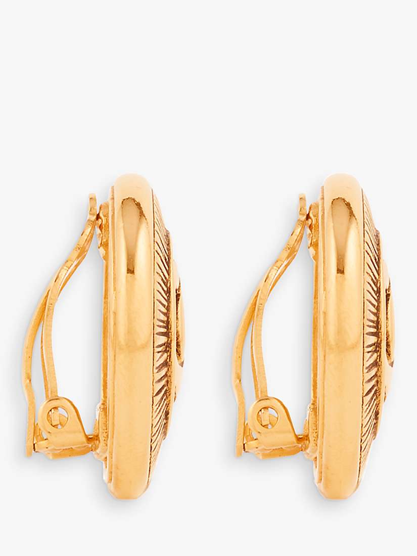 Buy Susan Caplan Vintage Chanel Byzantine Logo Clip-On Earrings Online at johnlewis.com