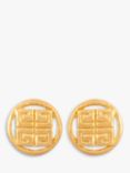 Susan Caplan Vintage Givenchy Logo Round Clip-On Earrings