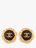 Susan Caplan Vintage Chanel Lucite Logo Clip-On Earrings, Dated 1996