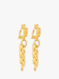 Susan Caplan Vintage Chanel Scroll Drop Clip-On Earrings, Dated 1997