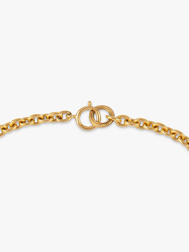 Susan Caplan Vintage Chanel Logo Byzantine Medallion Pendant Necklace