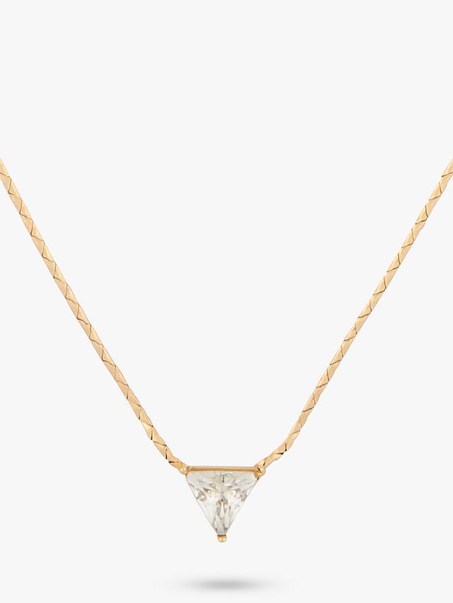 Susan Caplan Vintage Dior Triangle Swarovski Crystal Pendant Necklace