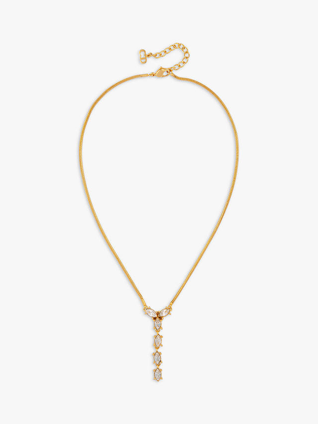 Susan Caplan Vintage Dior Swarovski Crystal Drop Pendant Necklace