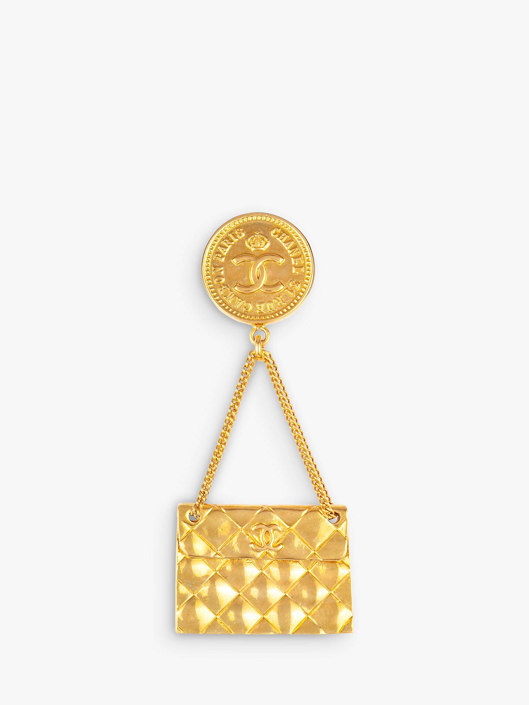 Buy Susan Caplan Vintage Chanel Handbag Medallion Brooch, Dated 1994 Online at johnlewis.com