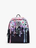 Hype Kids' Daisy Drip Backpack, 18L, Black/Multi