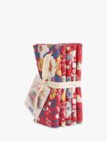 Tilda Farm Flowers Fat Quarter Fabrics, Pack of 5, Red