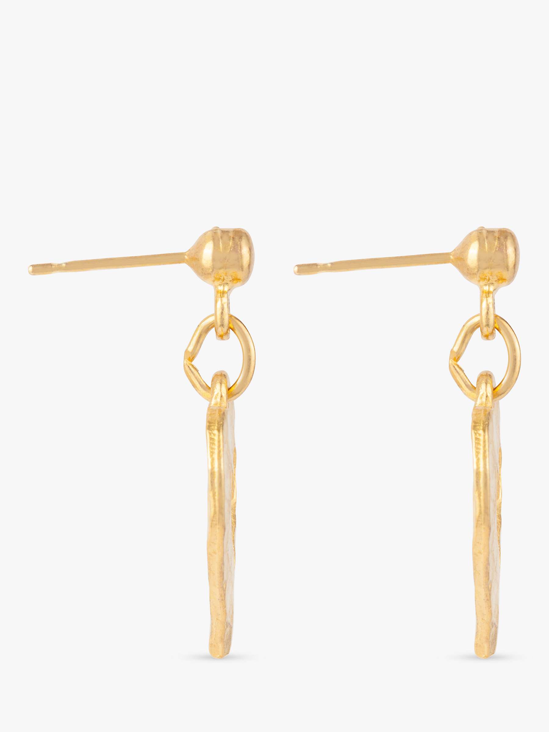Buy Susan Caplan Vintage Rediscovered Collection Hammered Heart Drop Earrings, Gold Online at johnlewis.com