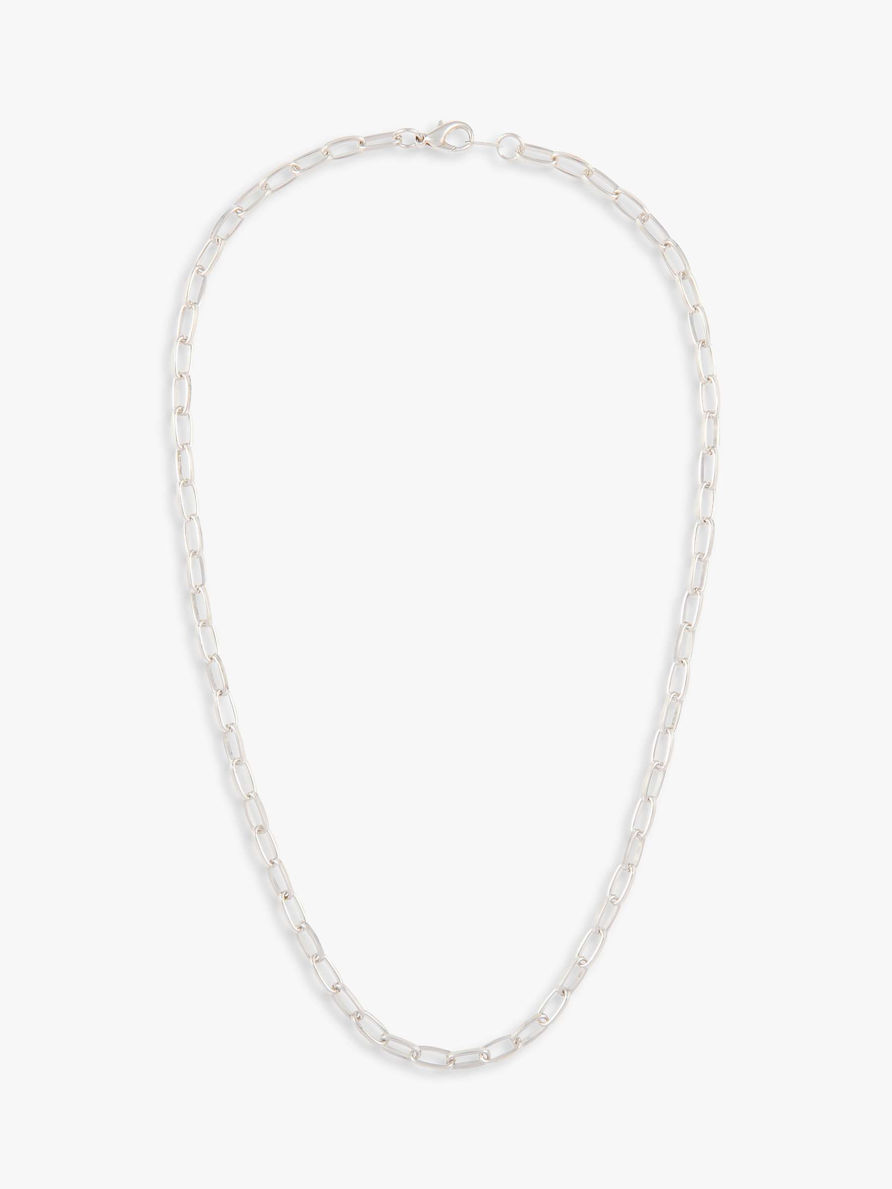 Buy Susan Caplan Vintage Rediscovered Collection Rectangular Link Chain Necklace, Silver Online at johnlewis.com