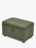 Gaia Baby Serena Boucle Ottoman Footstool, Forest/Walnut