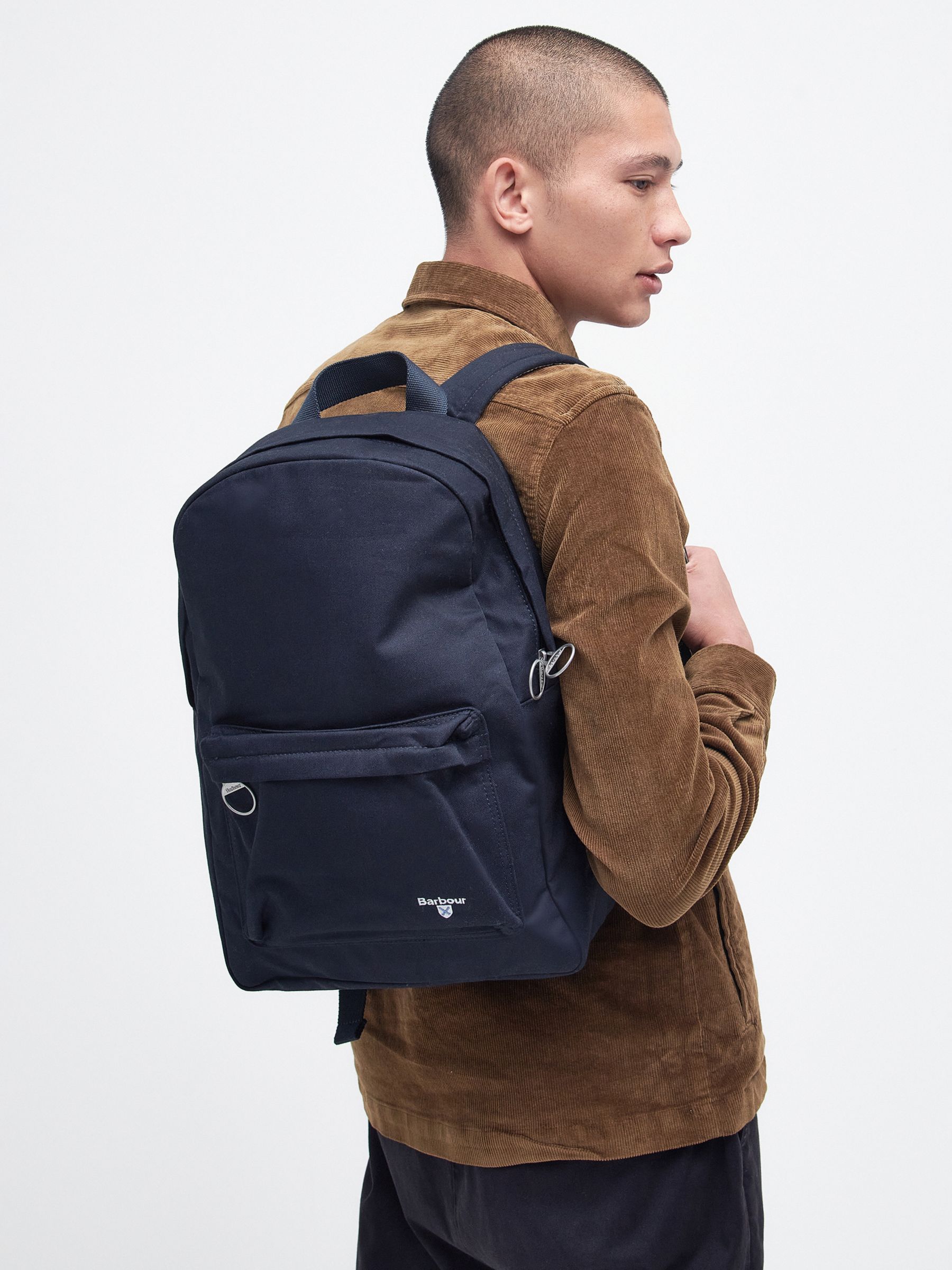 Barbour Cascade Backpack, Navy at John Lewis & Partners