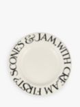 Emma Bridgewater Black Toast Scones & Jam Plate, 22cm, Black/White