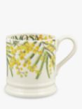 Emma Bridgewater Flowers Mimosa Half Pint Mug, 300ml, Yellow/Green