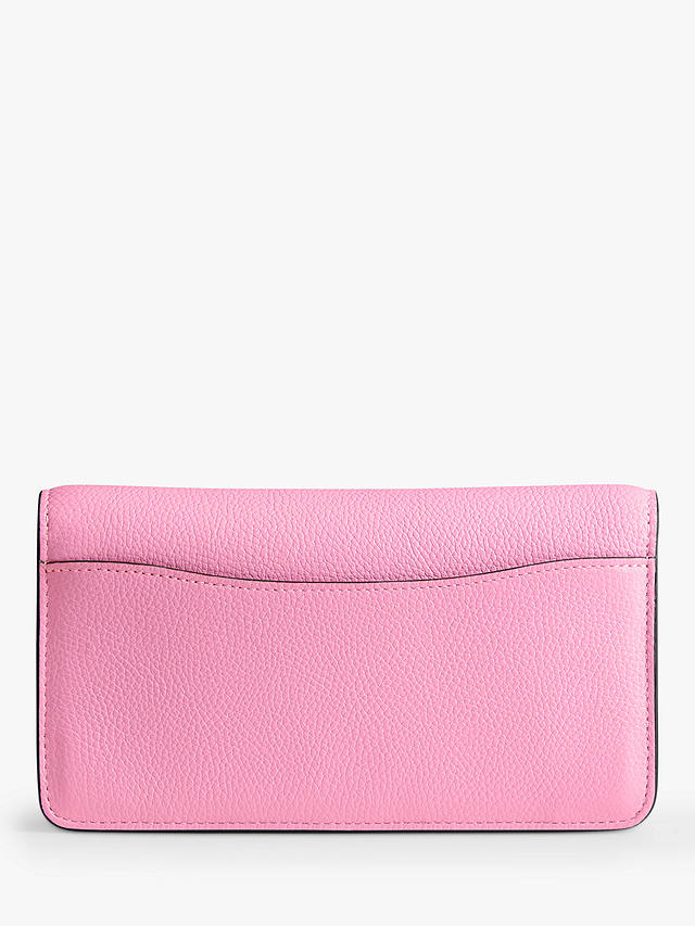 Coach Tabby Chain Leather Clutch Bag, Vivid Pink