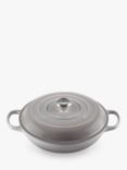 Le Creuset Cast Iron Signature Shallow Casserole, Mist Grey