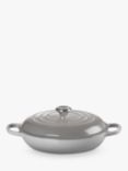 Le Creuset Cast Iron Signature Shallow Casserole, Mist Grey