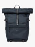 Sandqvist Ruben 2.0 Recycled Roll Top Backpack, Navy