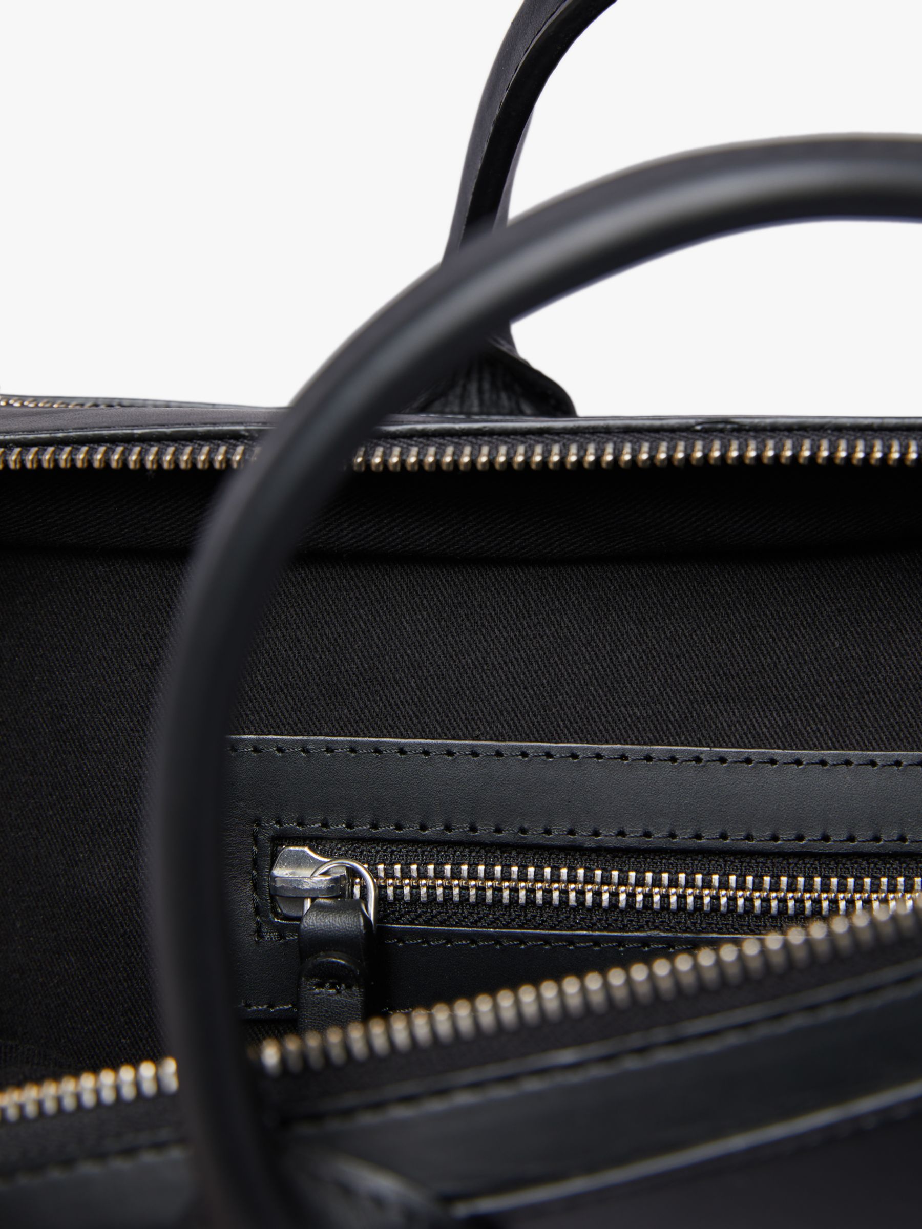 Sandqvist Seth Leather Briefcase, Black at John Lewis & Partners