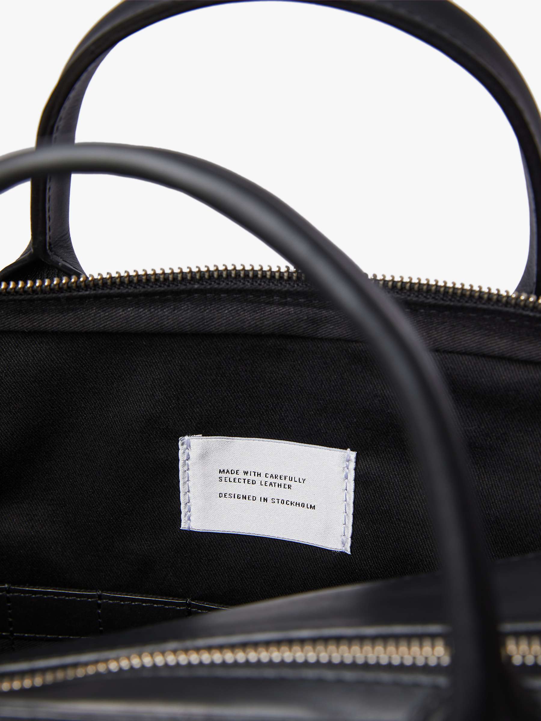 Buy Sandqvist Seth Leather Briefcase, Black Online at johnlewis.com