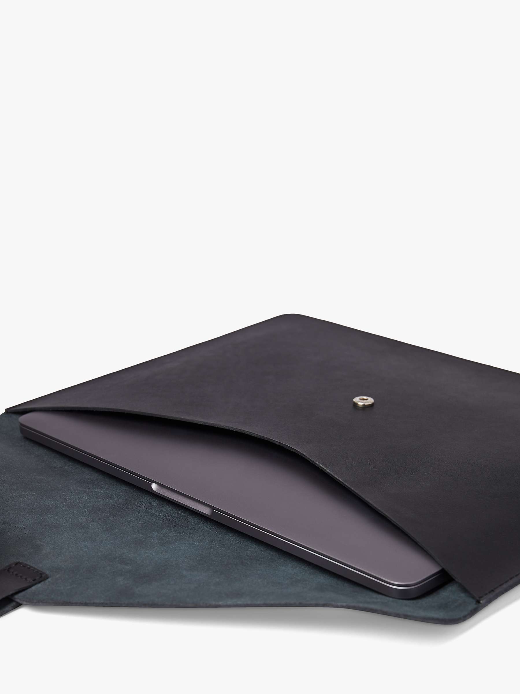 Buy Sandqvist Gustav Leather Laptop Case, Black Online at johnlewis.com