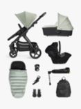 Silver Cross Tide Pushchair, Carrycot & Accessories With Dream i-Size Car Seat and Base Bundle, Sage