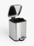 John Lewis ANYDAY Pedal Bin, 9L, Stainless Steel