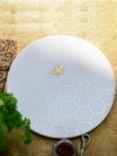 Culinary Concepts Bee Marble Cheese Board, White/Brass