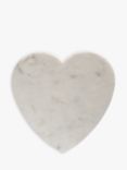 Culinary Concepts Heart Marble Cheese Board, 28cm, White