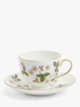 Wedgwood Wild Strawberry Fine Bone China Leigh Cup & Saucer, 174ml, Multi