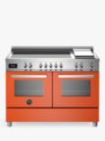 Bertazzoni Professional Series Electric Range Cooker with Induction Hob, Gloss Orange