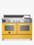 Bertazzoni Professional Series Electric Range Cooker with Induction Hob, Gloss Yellow