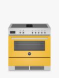 Bertazzoni Air-Tec Electric Range Cooker with Induction Hob, Gloss Yellow